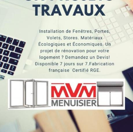 MVM MENUISIER DISTIBUTEUR-INSTALLATEUR DE MENUISERIE ALU - BOIS - PVC sur Lyon, Villeurbanne, Caluire-et-Cuire, département du Rhône